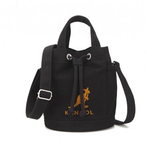 Kangol Flocking Simbol Canvas Bucket Bag- Black 3791